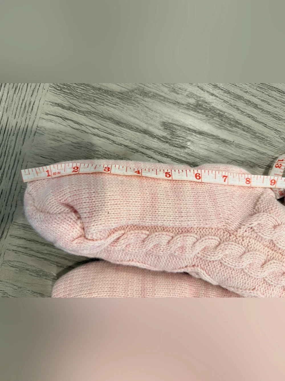 UGG Pink Cable Knit Pom Pom Cozy Slipper Socks One Size